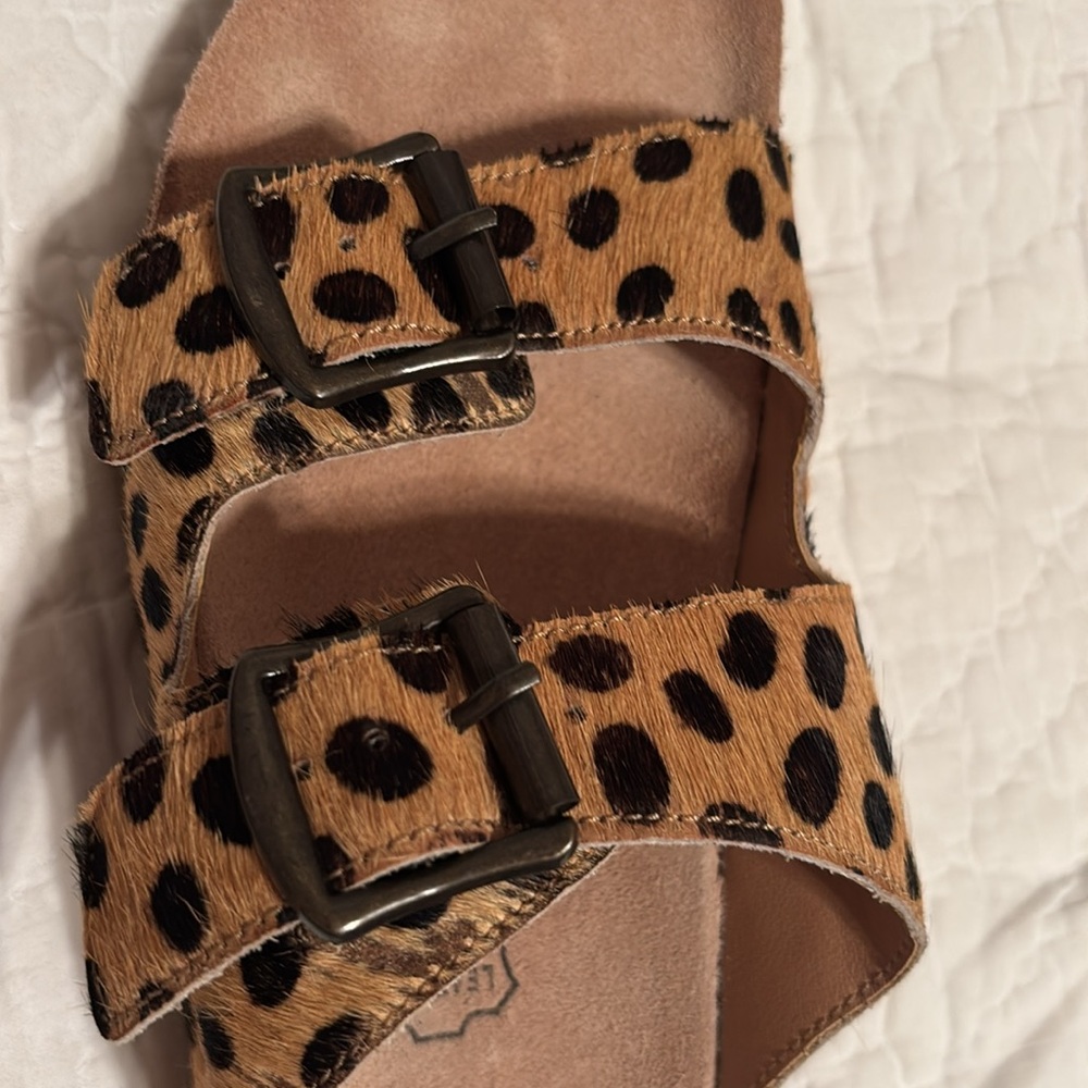 Myra‎ Bag Leopard Print Sandals - Tan and Black - Picture 9 of 9